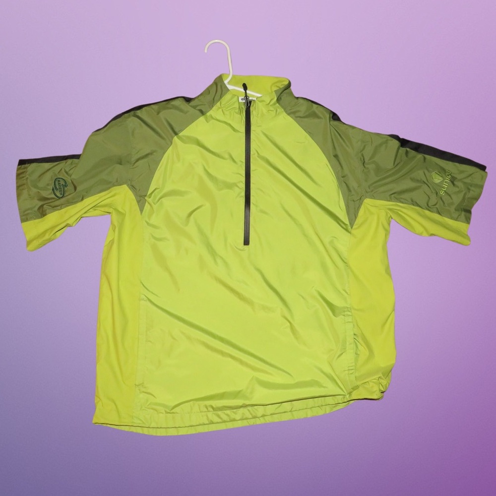 Lime green Sunice Typhoon quarter zip shirt